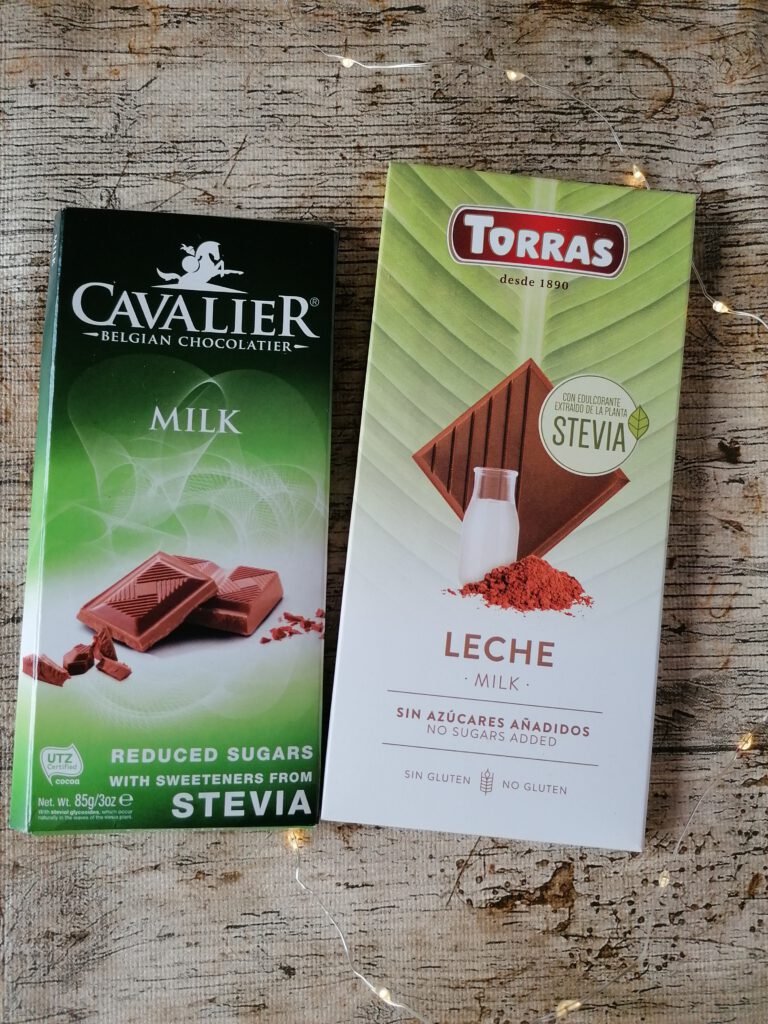 Schokolade mit Erythrit und Stevia