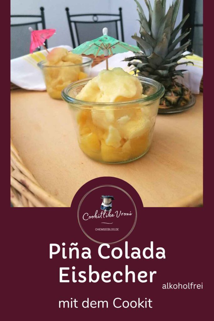 Pina Colada Eisbecher alkoholfrei mit Ananas
