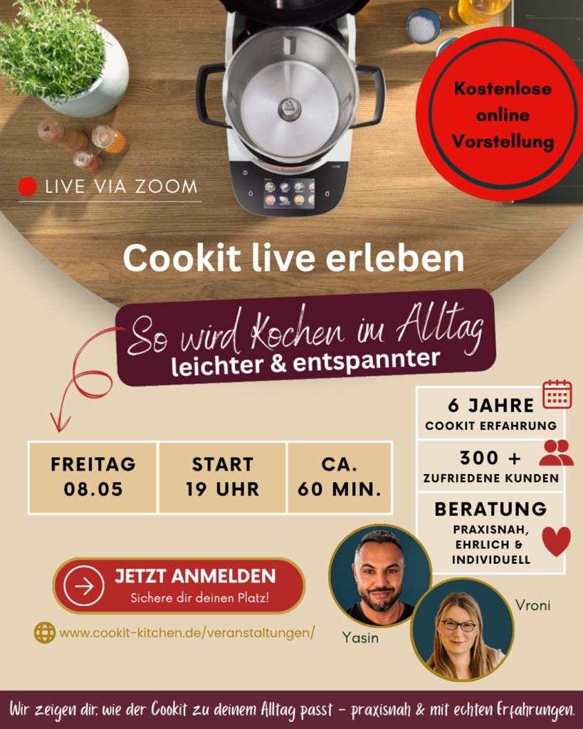 Cookit live erleben online via Zoom